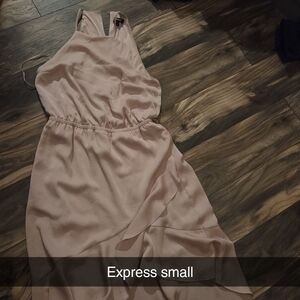 Express Women's Blush Backless Dress